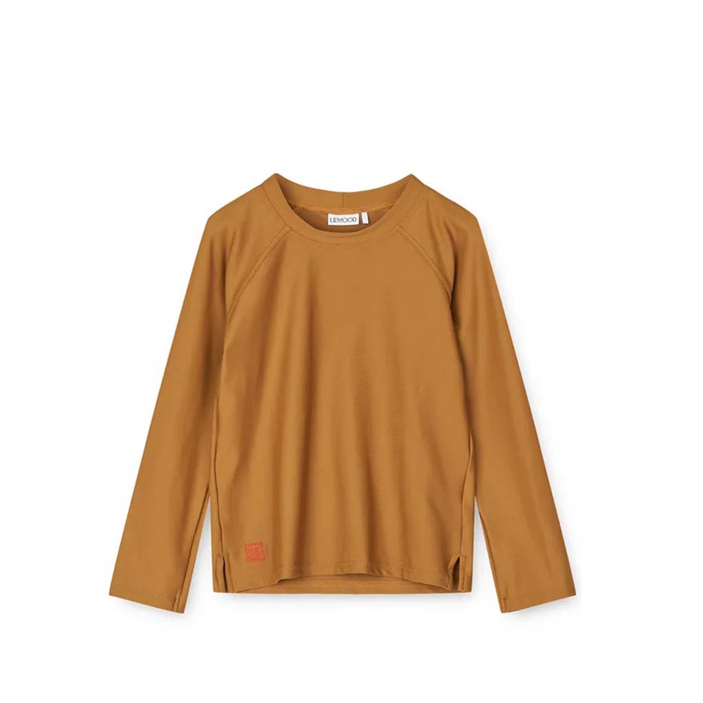 Noah Longsleeve Swim Tee: Golden Caramel