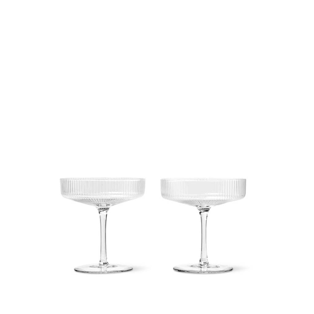 Ripple Champagne Saucers (set of 2)