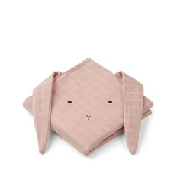 [KDLW00100] Hannah muslin cloth rabbit 2 pack