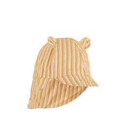 [KDLW07900] Gorm sun hat, Stripe: Peach/sandy/yellow mellow