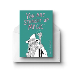 [STIP04200] Straight Up Magic Gandalf, Greeting Card