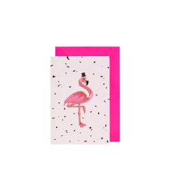 [STPB02200] Flamingo - Pink, Open Greeting Card