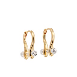 [FSAC19501] Gold and Silver Aurora Hoop Earrings