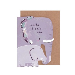 [STSP01300] Elephant New Baby, Greeting Card