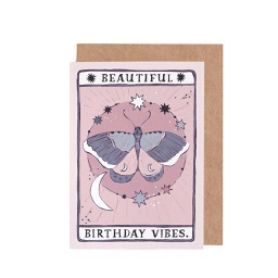 [STSP02800] Moth Birthday Vibes, Greeting Card