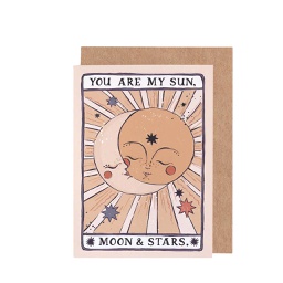 [STSP03100] Sun, Moon &amp; Stars, Greeting Card