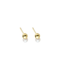 [FSDL03400] Duo Pearl Stud, Gold Plated (Set of 2)