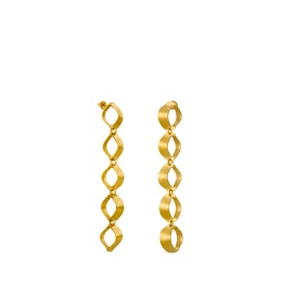 [FHJT00601] Xaluc Long Golden Earrings