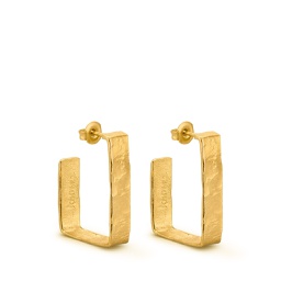 [FHJT01601] Lignis Wide Golden Earrings Large