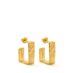 [FHJT01701] Lignis Wide Golden Earrings Medium